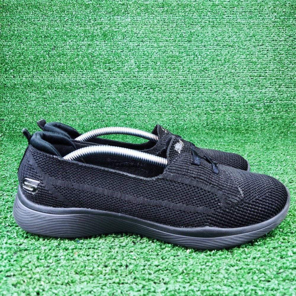 Skechers Sneakers Womens 8 Black Microburst 2.0 Be Nice Slip On Walking Shoes